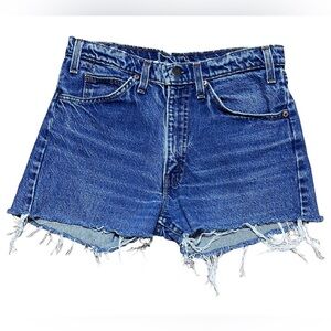 Levi’s Wm’s Vintage 1990 505 Orange Tab High Rise Cutoff Shorts Sz 30